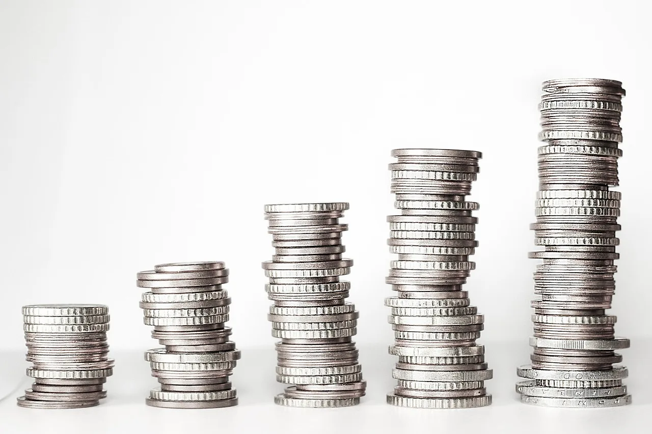 money, coins, stack, stacked coins, loose change, growing money, money tower, euro, currency, cash, metal money, finance, silver, wealth, prosperity, concept, idea, money, money, money, money, money. Public-health marketing budget cases: a Kansas production cost and a CDC TB evaluation